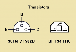 7 transistors 9016f et bf194