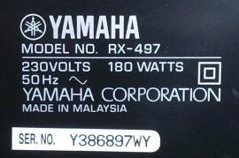 Etiquette rx 497 yamaha